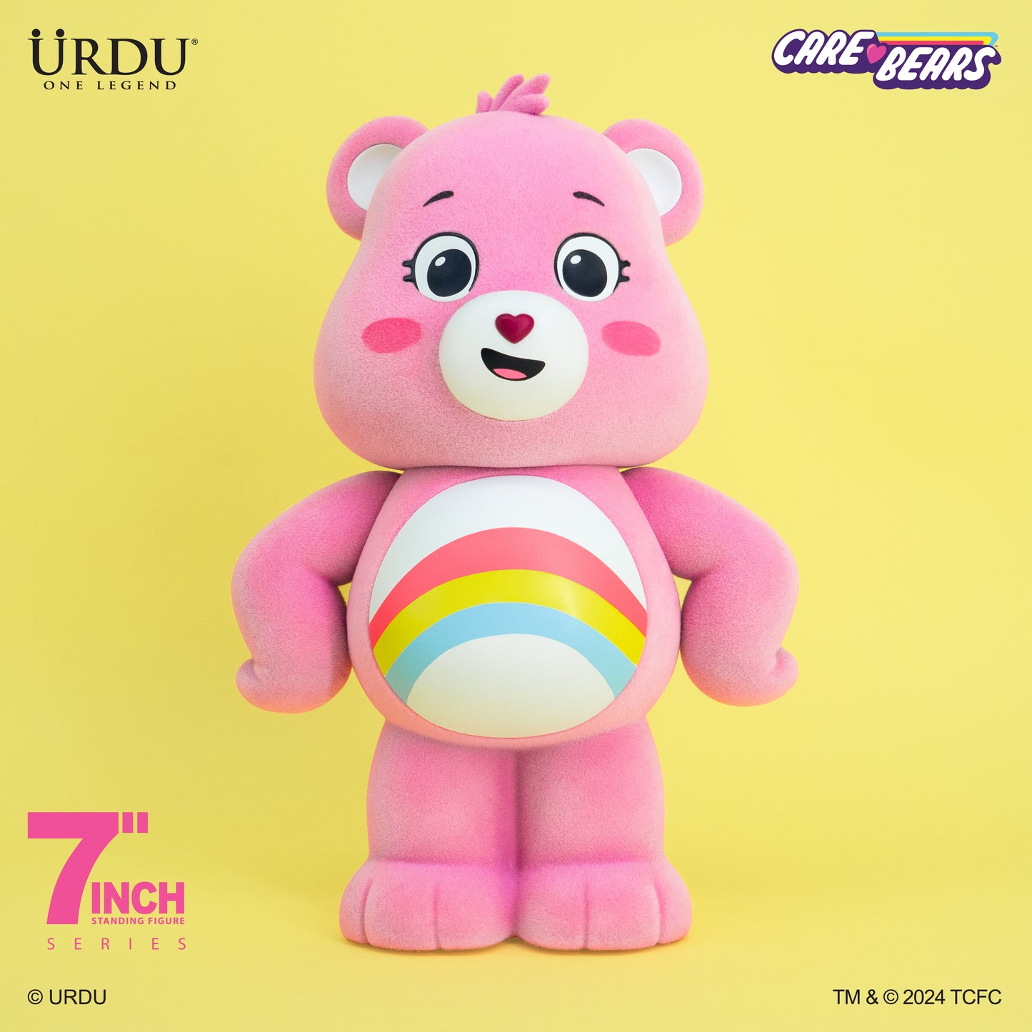 URDU X Cloudco 7 Inch Standing Figure - Care Bears Unlock The Magic (Cheer Bear)