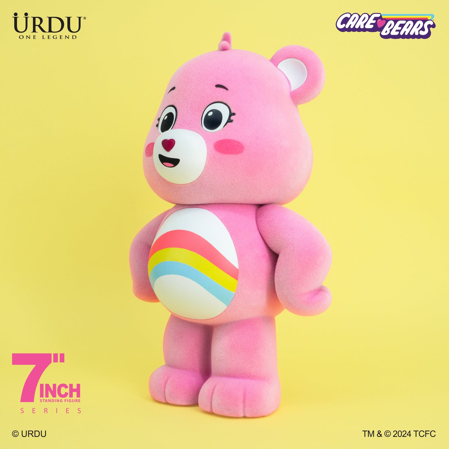 URDU X Cloudco 7 Inch Standing Figure - Care Bears Unlock The Magic (Cheer Bear)