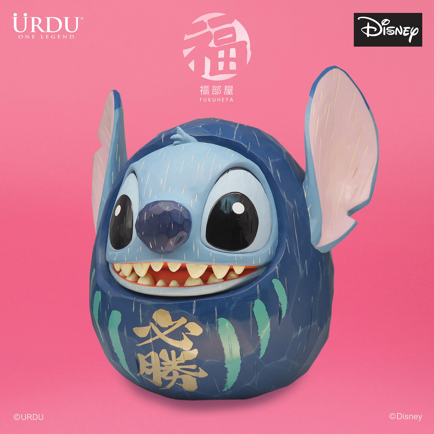 URDU / Disney Fukuheya Daruma - Stitch (Original)(45cm)